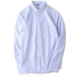 Striped Slim Fit Oxford Long Sleeve Shirt