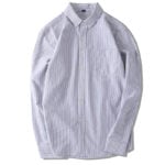 Striped Slim Fit Oxford Long Sleeve Shirt