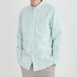 Striped Slim Fit Oxford Long Sleeve Shirt