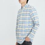 Casual Plaid Color Block Long Sleeve Shirt