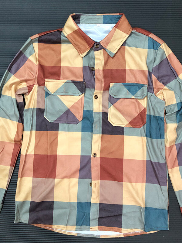 Charm Plaid Color Block Long Sleeve Shirt