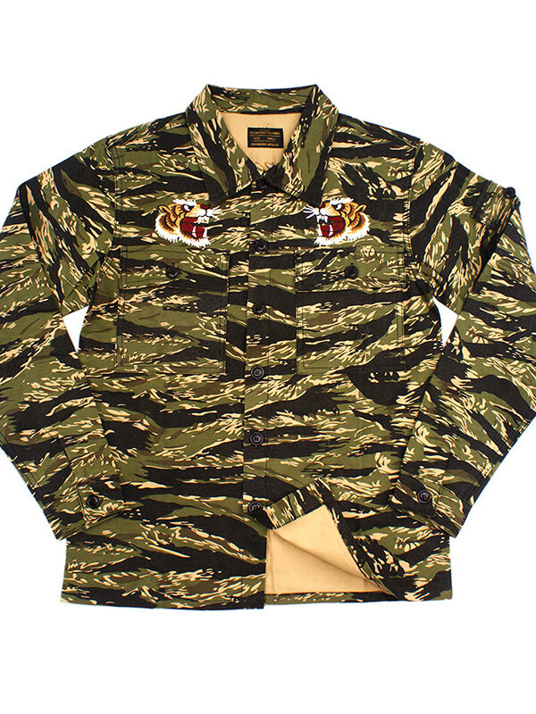 Tiger Camouflage Uniform Embroidered Shirt