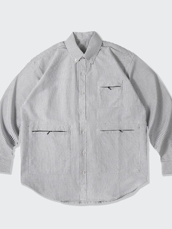 Cityboy Pockets Striped Oxford Loose Shirt