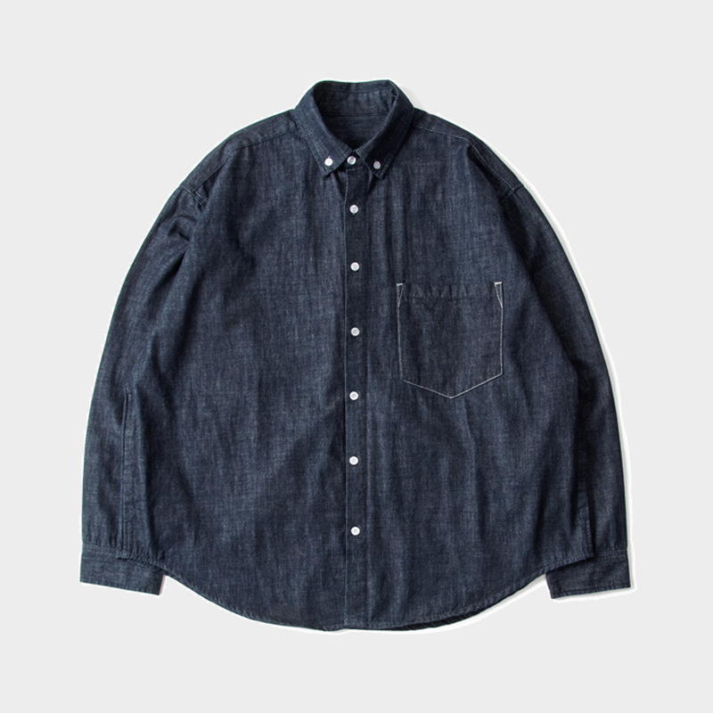 Cityboy Solid Profile Pocket Decor Loose Shirt