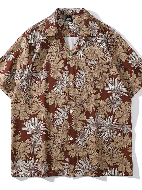 Oil Painting Sunflower Print Hawaiian Shirt