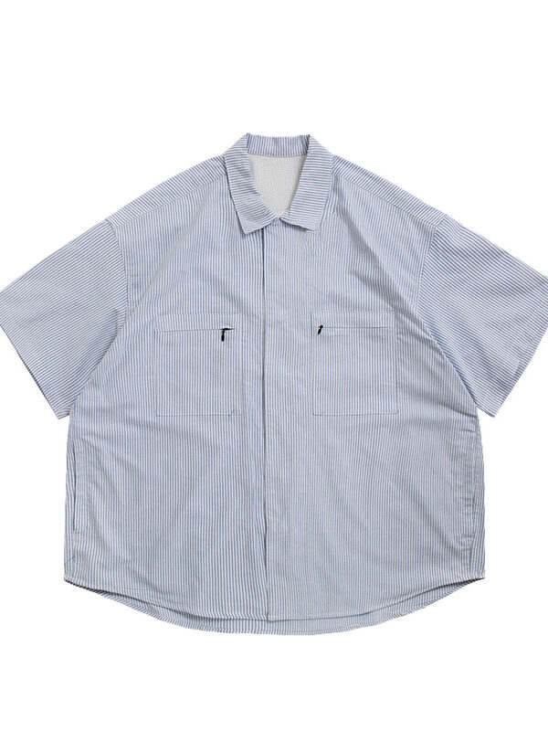 Casual Profile Oxford Shoulder Slope Loose Shirt