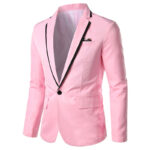 Men's Casual Suit One Button Blazer Jacket