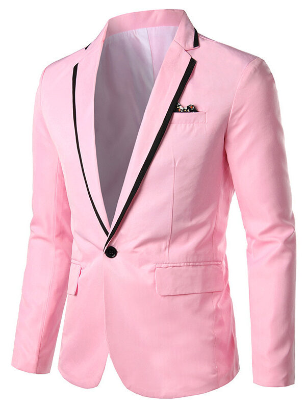 Men's Casual Suit One Button Blazer Jacket