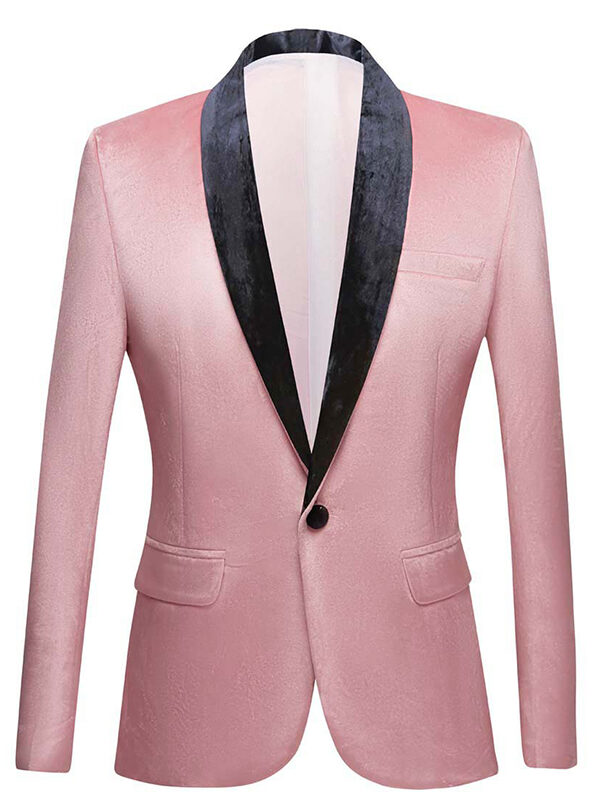 Velveteen Party Suit Slim Fit Blazer Jacket