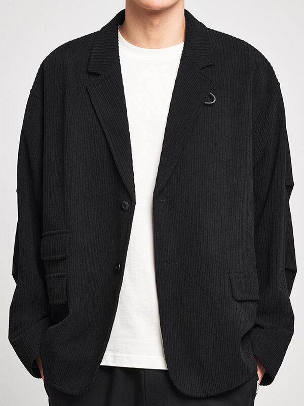 Men's Casual Loose Corduroy Blazer Jacket