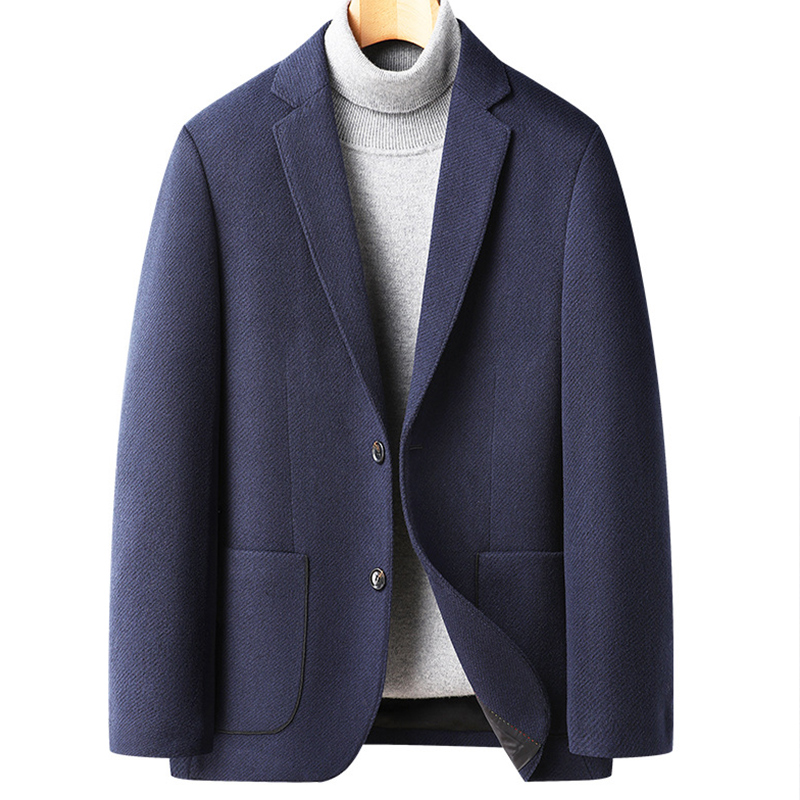 Casual Slim Fit Woolen Blazer Suit Jacket