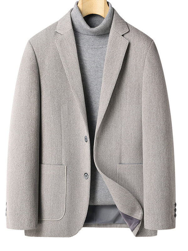 Casual Slim Fit Woolen Blazer Suit Jacket