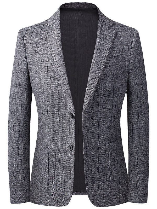 Slim Fit Knitted Woolen Blazer Suit Jacket