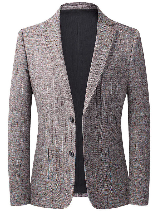 Slim Fit Knitted Woolen Blazer Suit Jacket