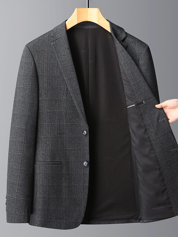Easy Care Plaid Blazer Suit Jacket Business