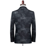 Men's Colorblock Blazer Elastic Suit Jacket