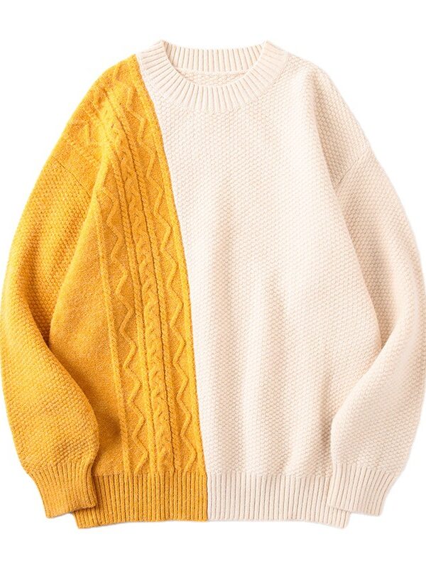 Splice Smart Sweater Loose Couple Pullover