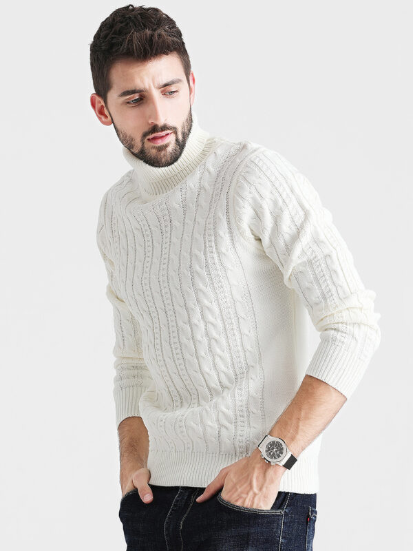 Men's Easy High Neck Sweater Knit Turtleneck