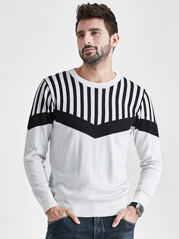 Men's Crew Neck Sweater Casual Warm Pullover