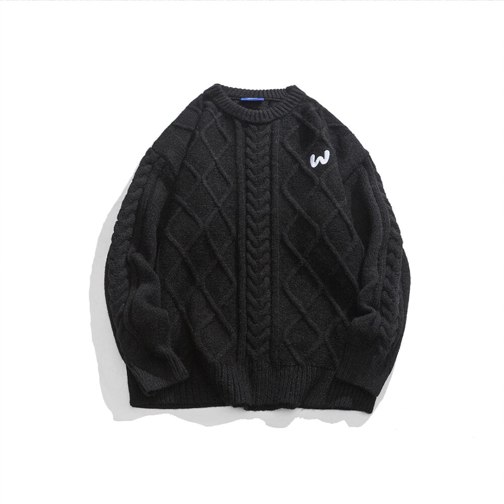 Men's Casual Solid Couple Crew Neck Sweater
