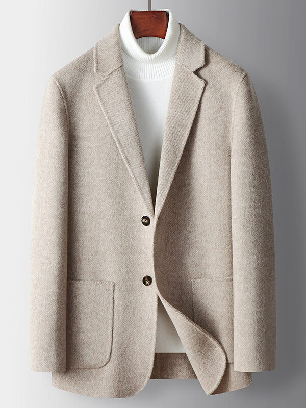 Men's Casual Warm Woolen Blazer Suit Jacket