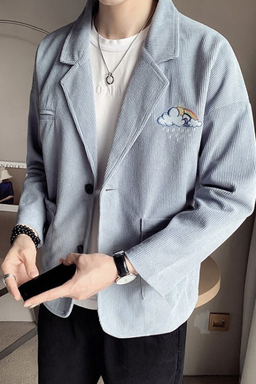 Men's Weather Corduroy Blazer Suit Jacket