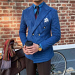 Single Sreasted Corduroy Blazer Suit Jacket