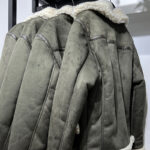Mens Faux Lamb-Wool Coat thicken Suede Jacket