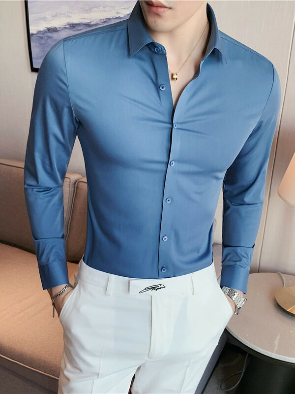 Men's Comfortable Elastic Slim Fit Shirt