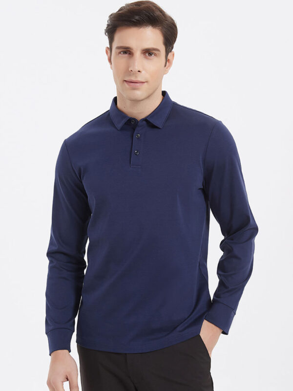 Men's Casual Versatile Long Sleeve Polo Shirt