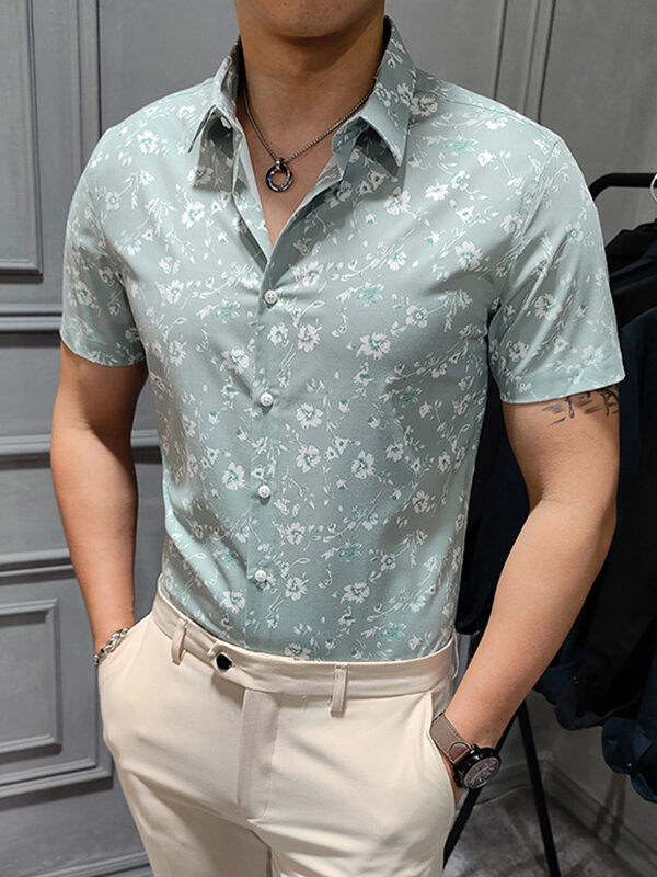 Men's Casual Floral Print Versatile Shirt