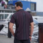 Men's 2023 Plus Size Gradient Striped Shirt