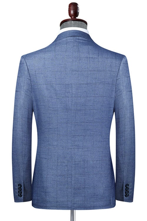 Men's 2-Button Single Breasted Plaid Blazer