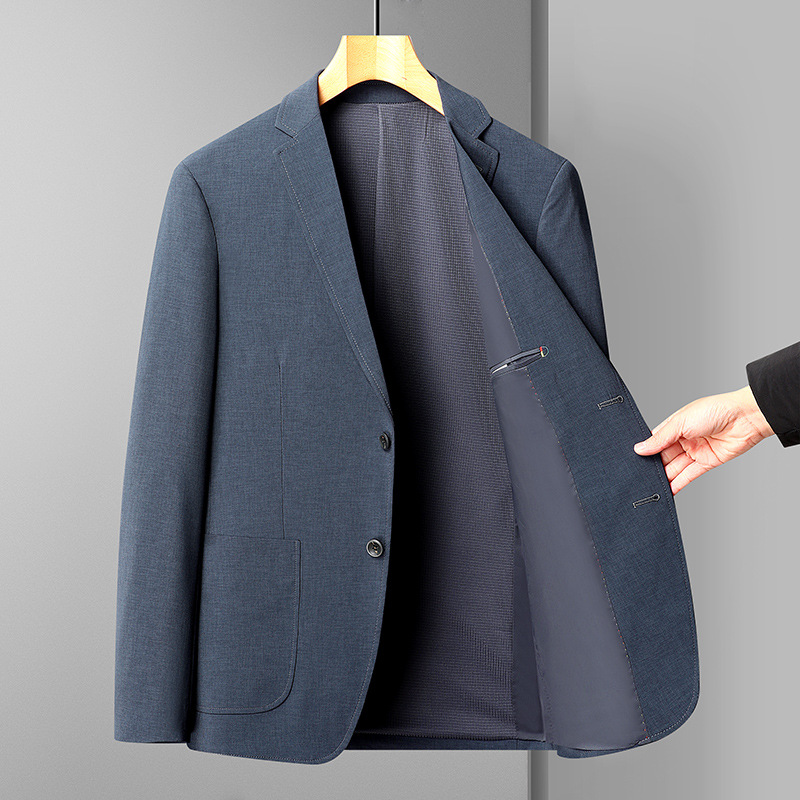 Slim Button Jacket Lightweight Blazer Suit