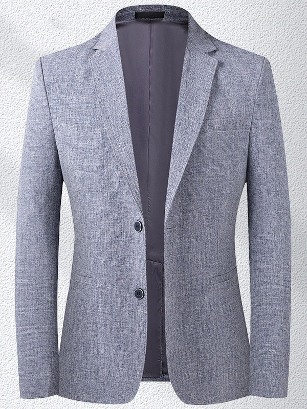 Men's Casual Linen 2 Buttons Blazer Jacket