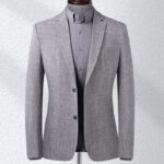 Men Linen Summer Suit Lightweight Slim Blazer