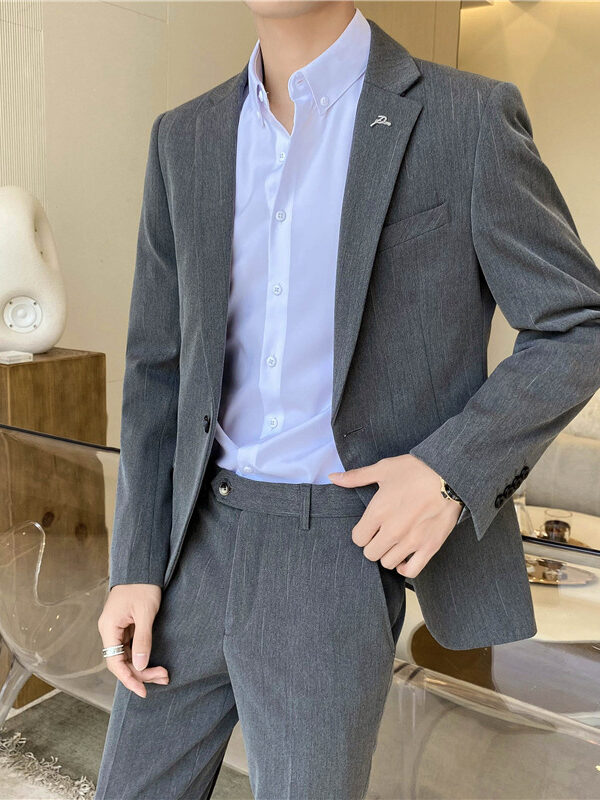 Men Casual Linen Suit Lightweight Slim Blazer