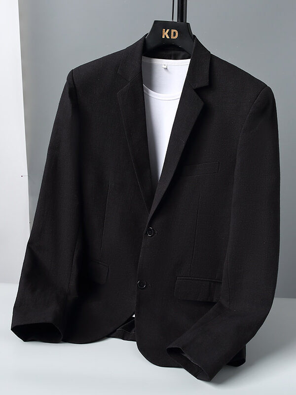 Men's Solid Sport Coat Slim Fit Linen Blazer