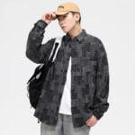 Men's Casual Plaid Pocket Button Down Shirt