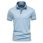 Men 2023 Solid V Neck Short Sleeve Polo Shirt