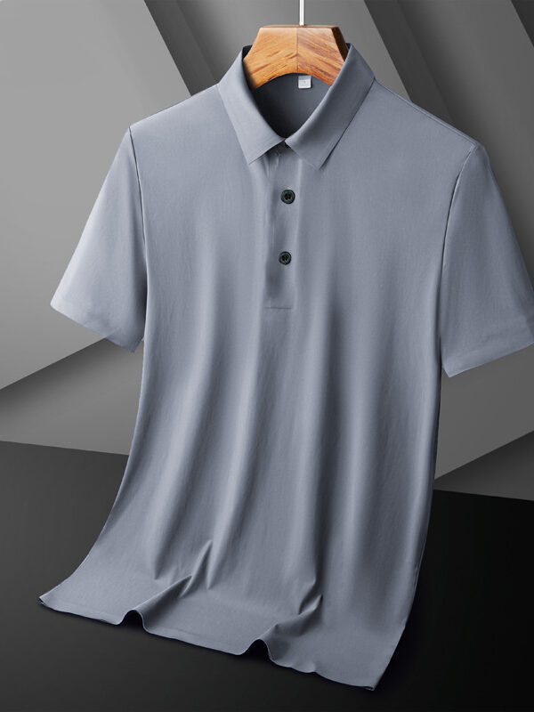 Men's Summer Solid Quick Dry Lapel Polo Shirt