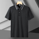 Men's Business Striped Quick Dry Polo Shirt