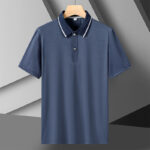 Men's Business Striped Quick Dry Polo Shirt