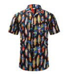 Men's Retro Floral Print Cuban Collar Shirt