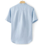 Men's Casual Loose Linen Stand Collar Shirt