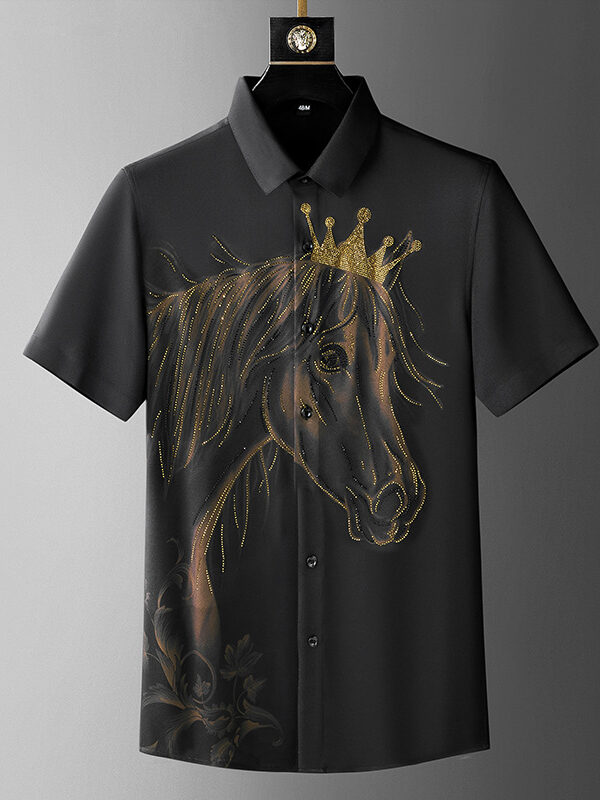Men's 2023 War Horse Hotfix Rhinestone Shirt