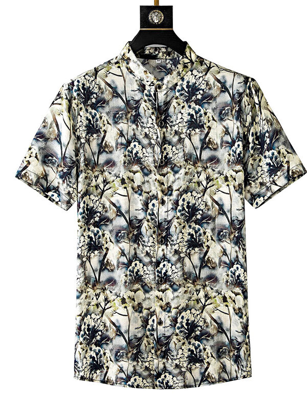 HisCharm Floral Lightweight Slim Lyocell Shirt
