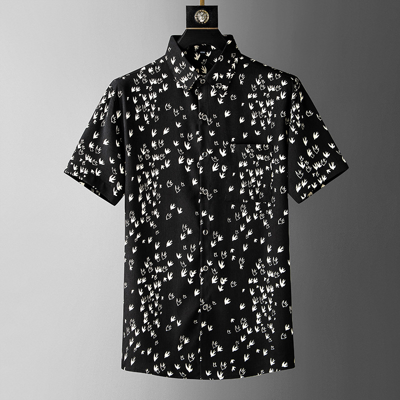 Men Casual Floral Breathable Loose Shirt