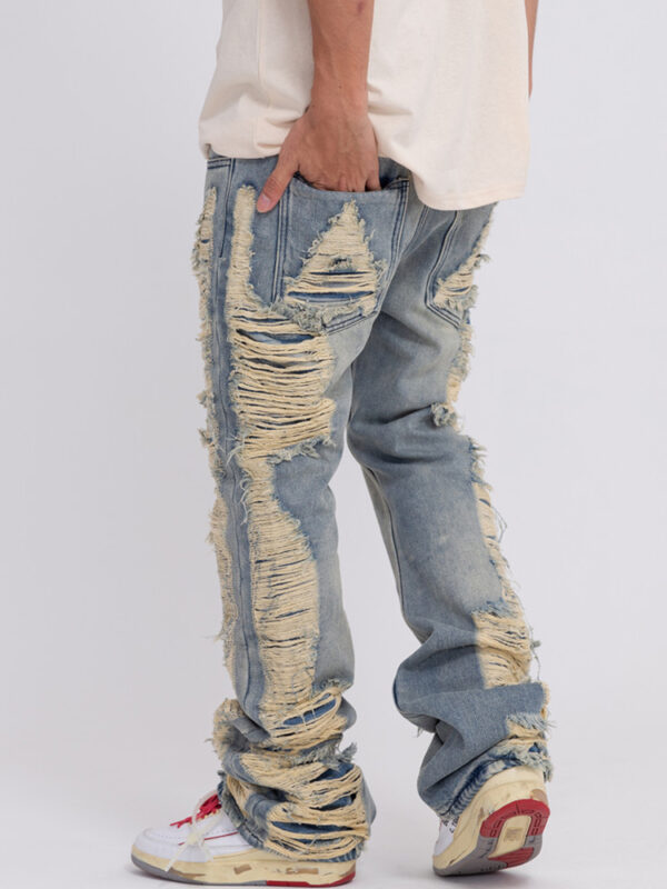 Men's Distressed Jeans Loose Fit Pants