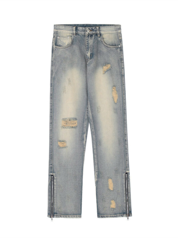 Men's Washed High Street Ripped Jeans